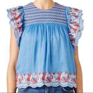 Exquisite Bohemian Embroidered Claire Top by AMUR